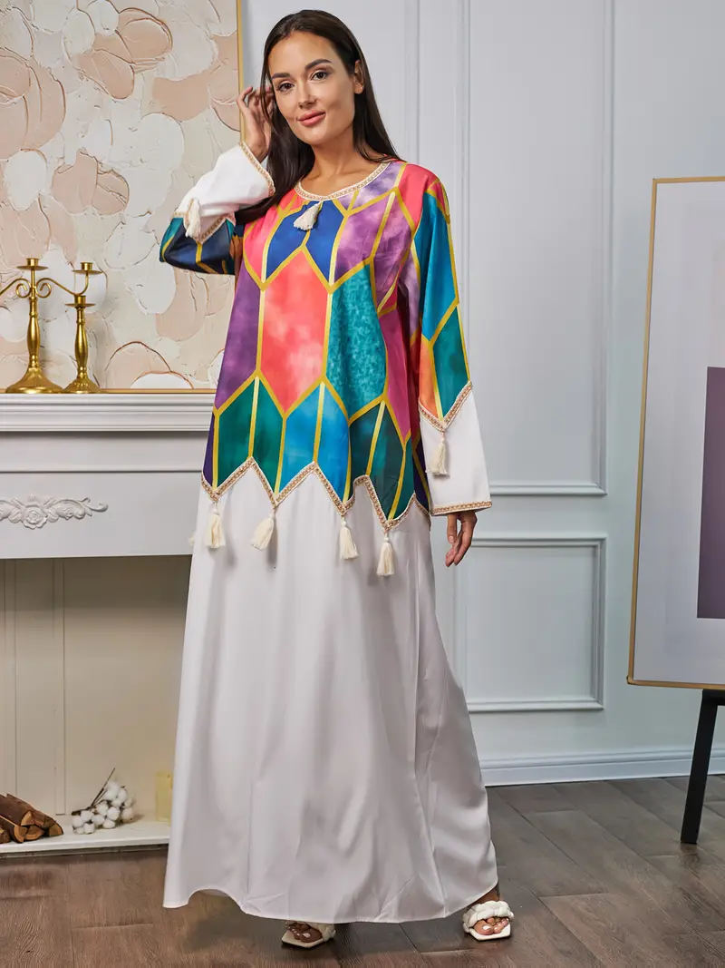 long loose fitting dresses Eawtki Women's Off Shoulder Puff Sleeve Maxi Dress Tiered Ruffle Hem Loose Fit Casual Summer Dress For Beach Vacation, Size: Medium, Beige