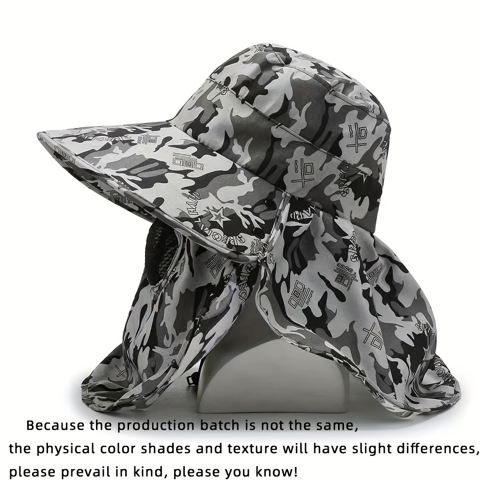 Men's Fishing Hat With Face Cover Sun Shade Summer Fisherman Cap Outdoor  Sun Protection Hat