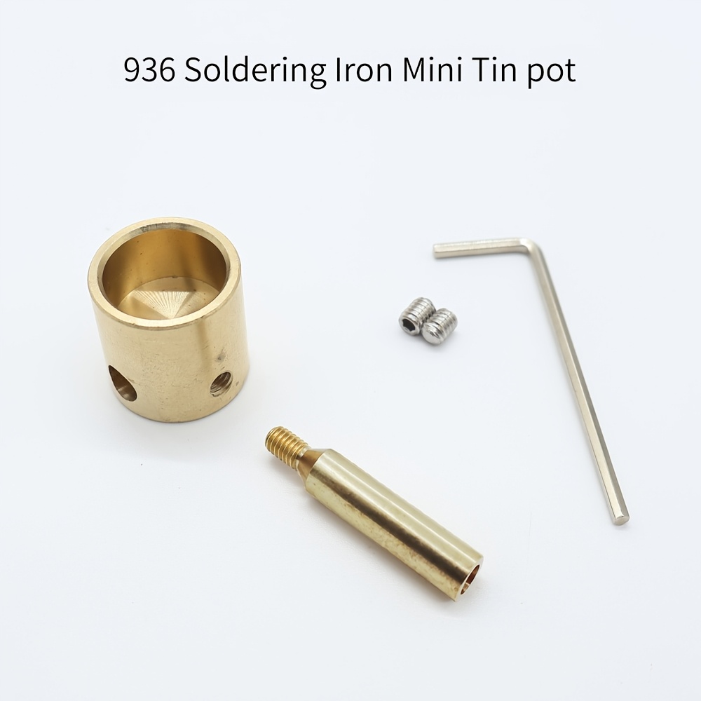 TEMU 936 Small Mini Pot Wire Soldering Tool Electrician Wire Hand Dip Tinning Furnace Soldering Station Use