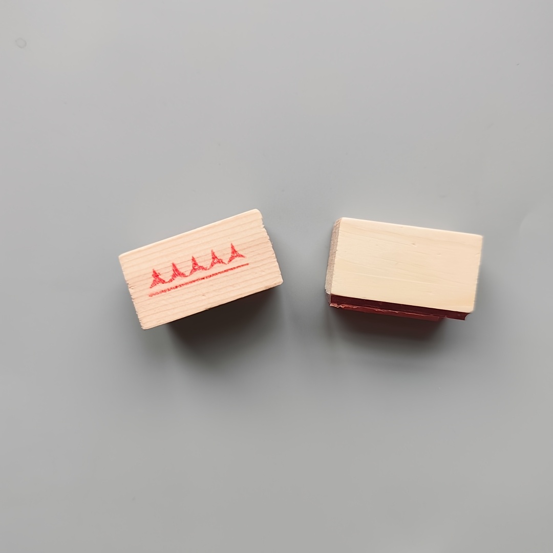 Triangular Star Wooden Stamp for Scrapbooking and Journaling
