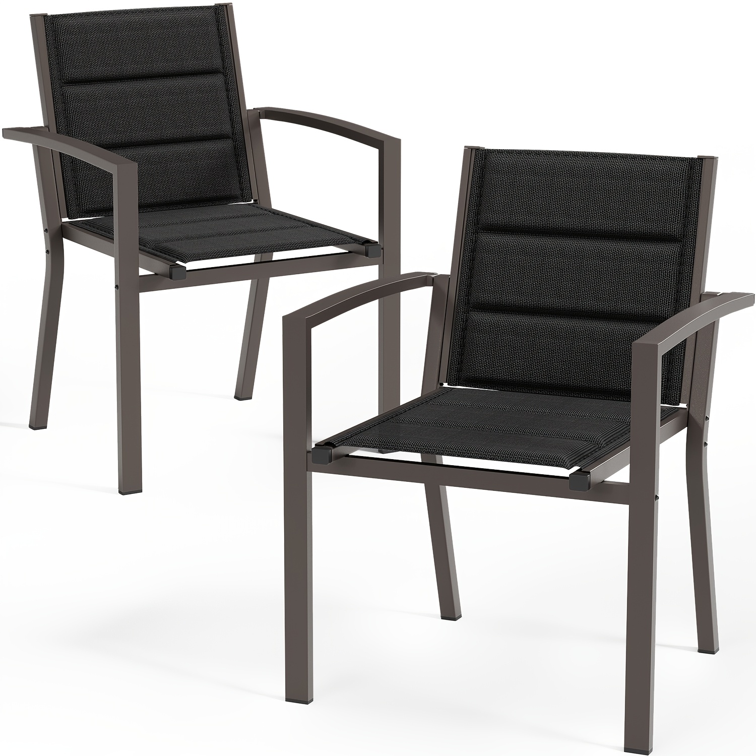 TEMU Juego de 2 sillas de exterior para , con respaldo , reposabrazos y diseño plegable, ideales para comedor, cocina o