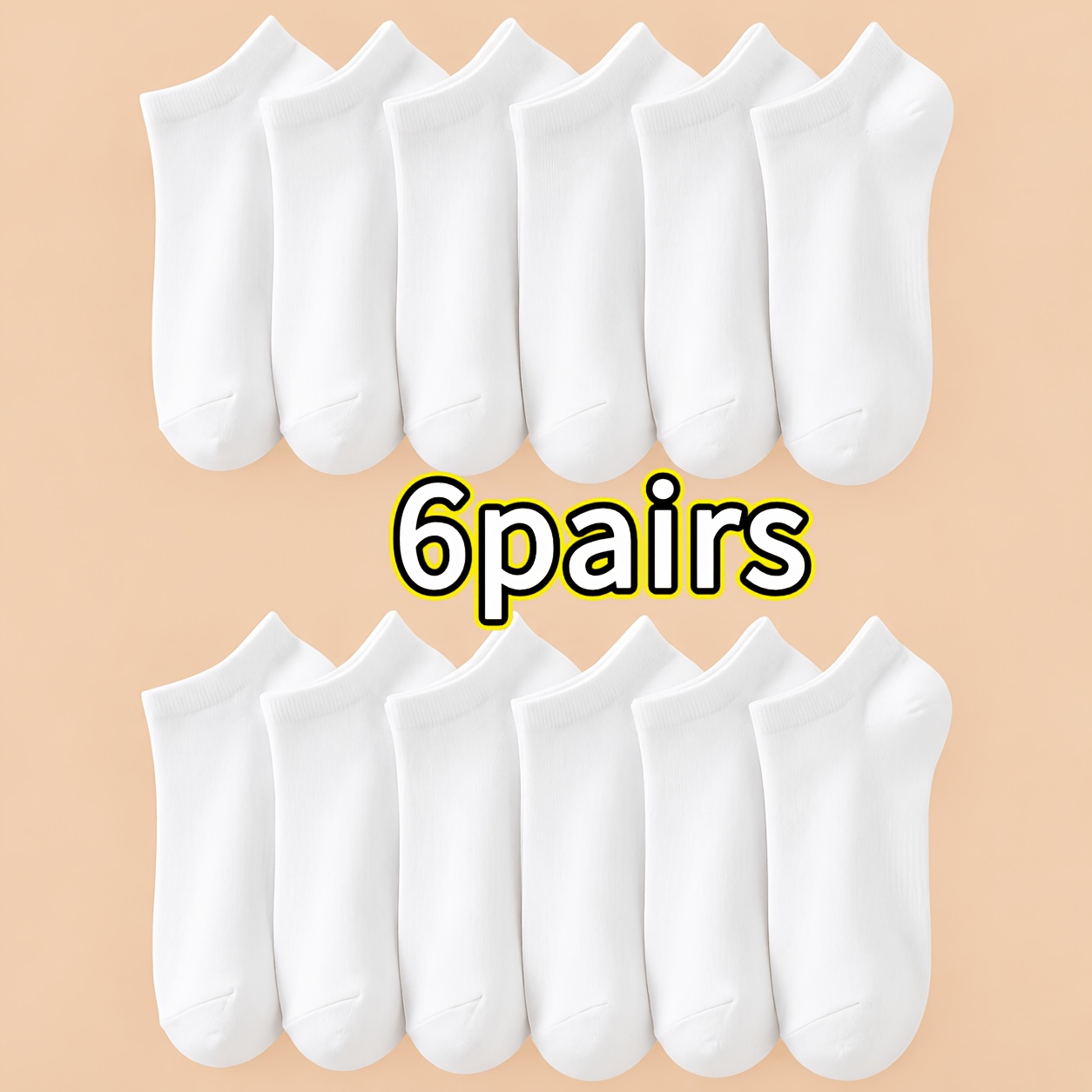 Image of 6pairs/6pairs Random Of Summer Universal Solid Color Low-cut Invisible Socks, Random Colors, Breathable And Sweat-absorbent, Comfortable And Non-slip, Essential For Casual And Fitness Use