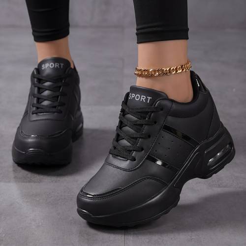 item picture womens chunky platform sneakers thick platform shoes with cushioned insole arch support synthetic cover outsole everyday formal shoes casual footwear ladies sneakers supportive footwear women shoes