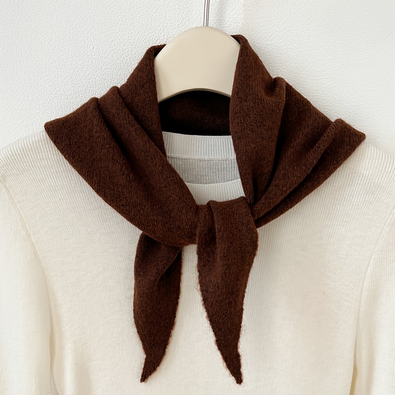 Solid Color Triangle Shape Scarf, Warm Touch & Clean Cut