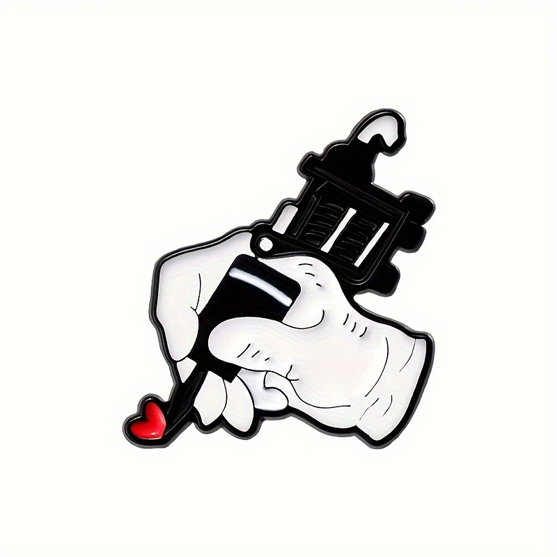 1pc Of Cartoon-themed Tattoo Artist Enamel Brooches, Perfect For Decorating Backpacks, Clothing, Or As A Jewelry Accessory Gift