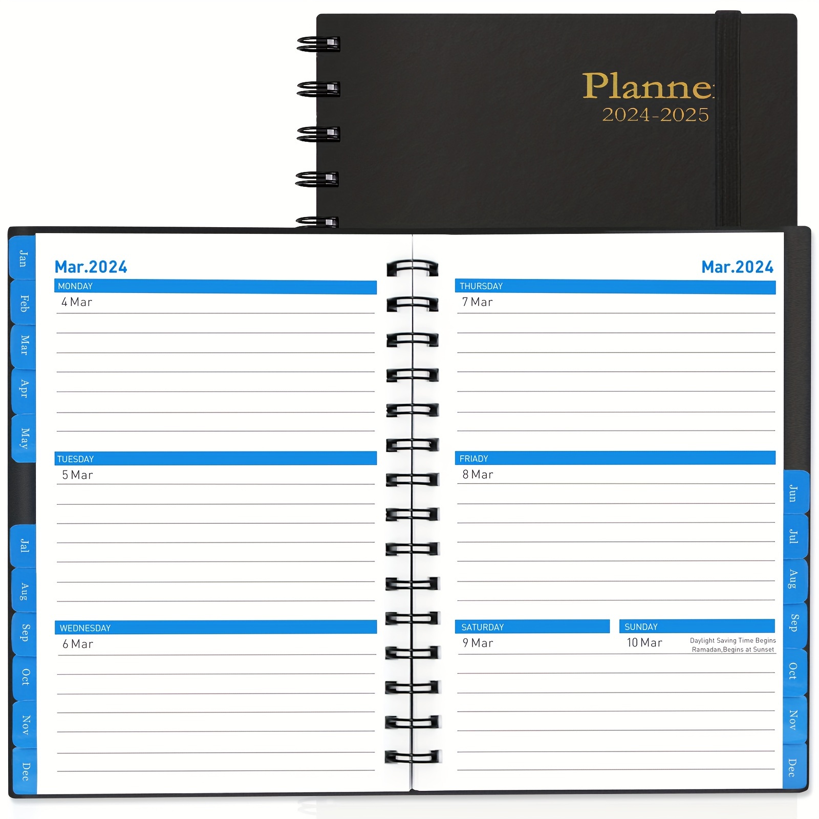 

2024-2025 Daily Planner, 18 Month Planner With Tabs, Monthly Weekly Daily Planner 2024-2025, December 2023 - April 2025 Time Management Manual And Planner, 100gsm Thick Paper, A5 Size
