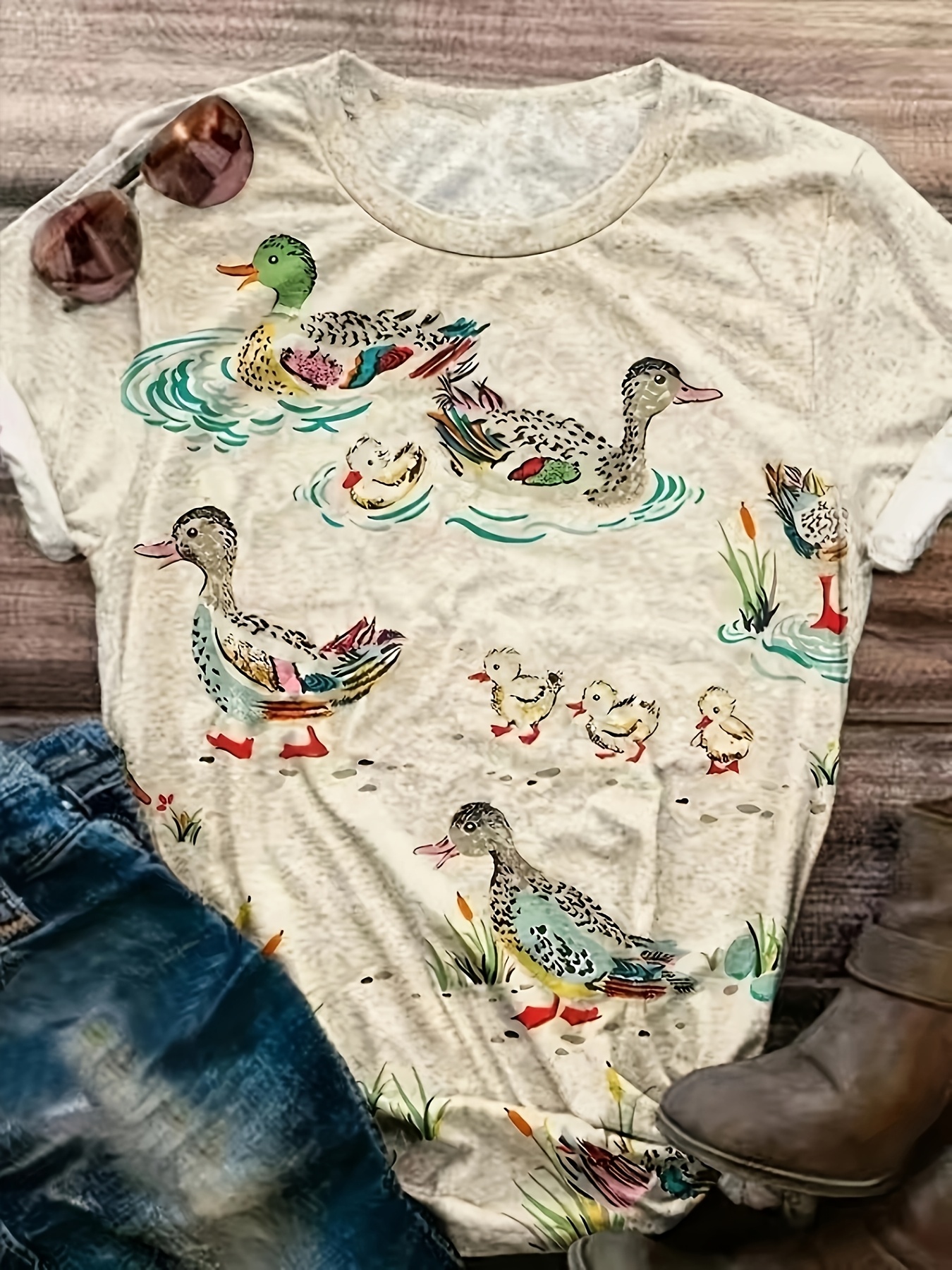 Tシャツ・カットソー COVERNAT Bubble Rubber Duck Graphic T-Shirt Oatmeal Bubble Rubber Duck Graphic T-Shirt White - Covernat | 60