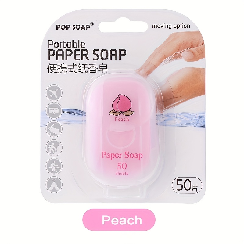Portable Paper Soap Sheets For Outdoor Travel | Disposable, Hands Cleansing Leaves | Compact & Travel-friendly Soap Paper