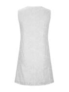 womens elegant floral embroidery sleeveless dress with lined spring summer v neck lightweight fabric casual attire floral pattern dress vneckline dress