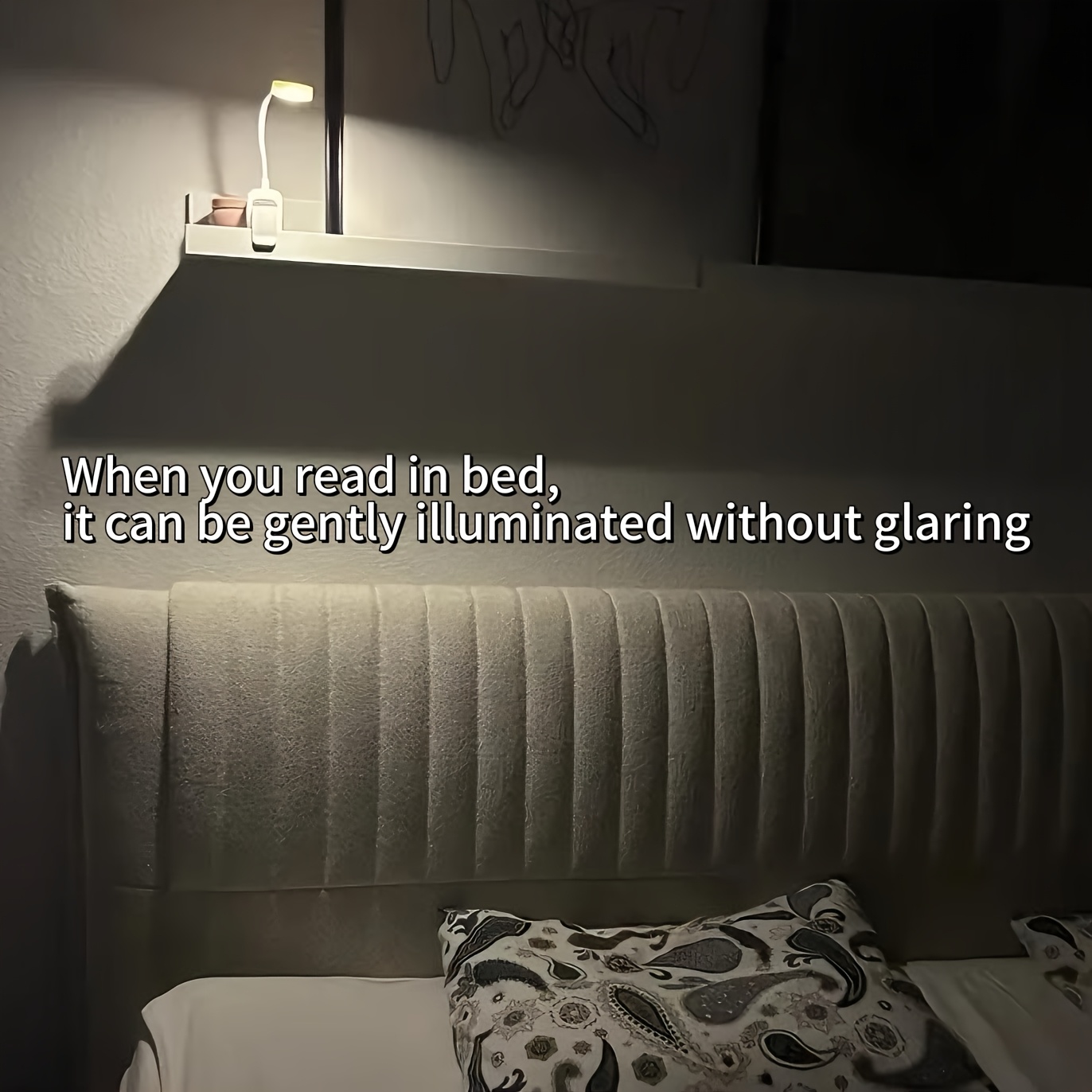 Adjustable Reading Light with 3 Color Modes ? Compact Design for Nighttime Reading, Soft LED Light for Eyes Protection, Battery-Powered, Perfect for Home or Office Use, Reading Lamp, Portable Reading Light, Adjustable Brightness Light, Simple Button Control