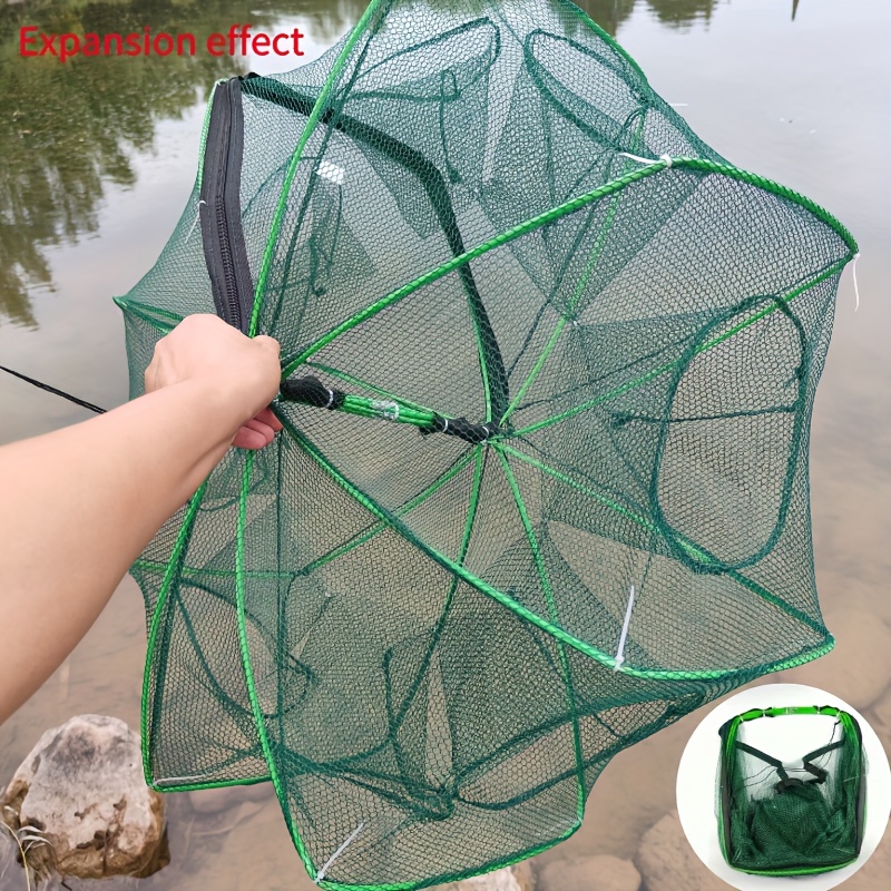 TEMU Large Heavy-duty Foldable With 8-sided Hexagonal Frame And Nylon Mesh - Green Foldable Body, Sturdy Legs And Suspension System, Suitable For
