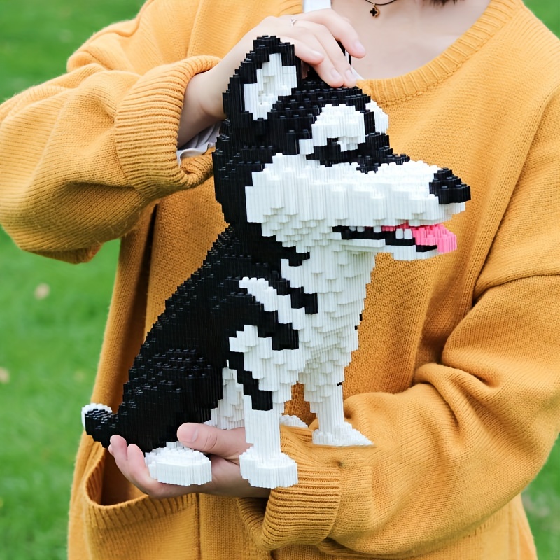 

4000pcs Husky Dog Mini Pet Building Blocks Toy - 3d Handmade Puzzle Model Kit For Ages 14+ - Ideal Christmas/halloween/thanksgiving Gift - Premium Plastic Construction