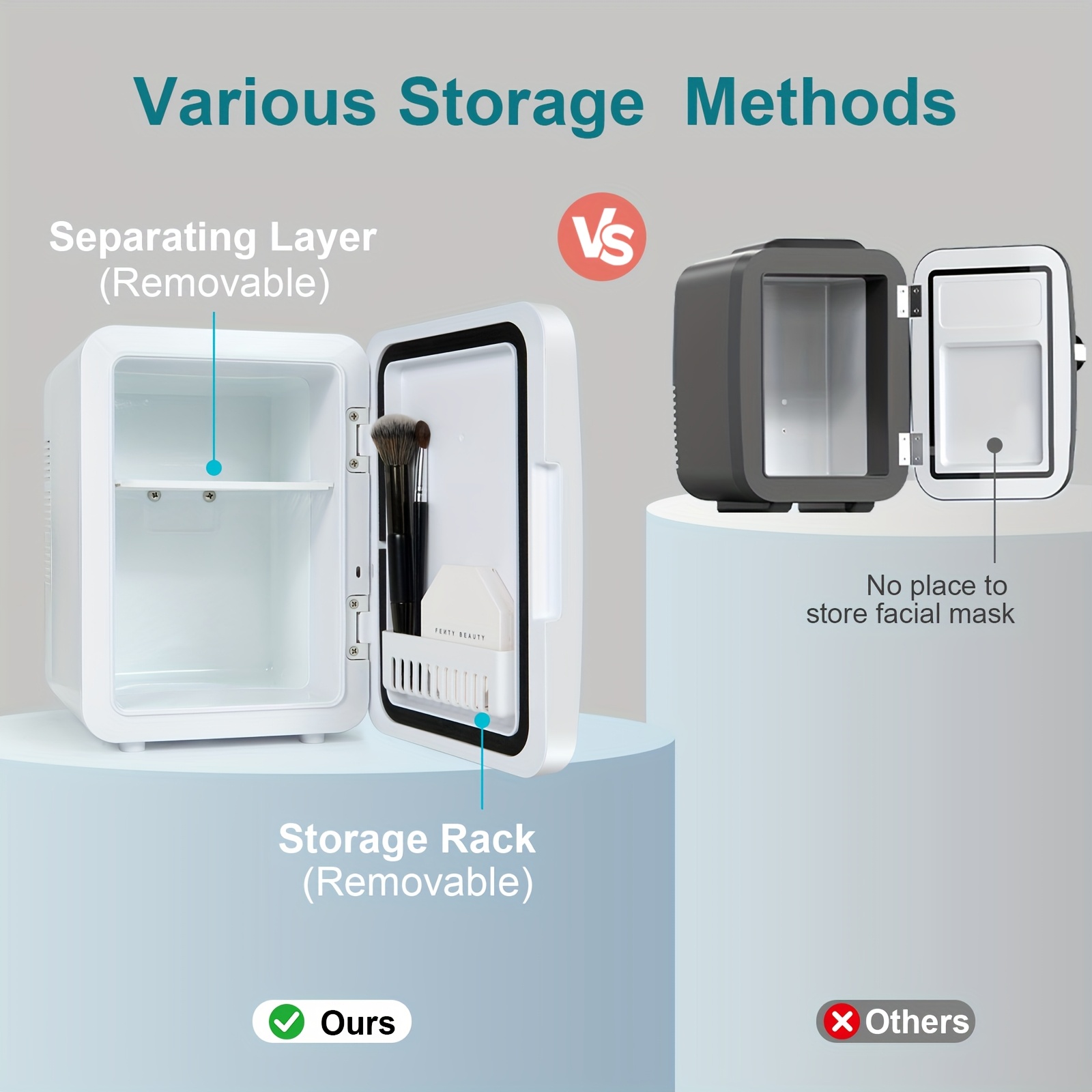 1pc mini fridge cooler box   refrigerator 1 06gal portable thermoelectric cooler semiconductor refrigerator for mothers day gift skincare beverage food cosmetics home office and car use halloween christmas gift back to  