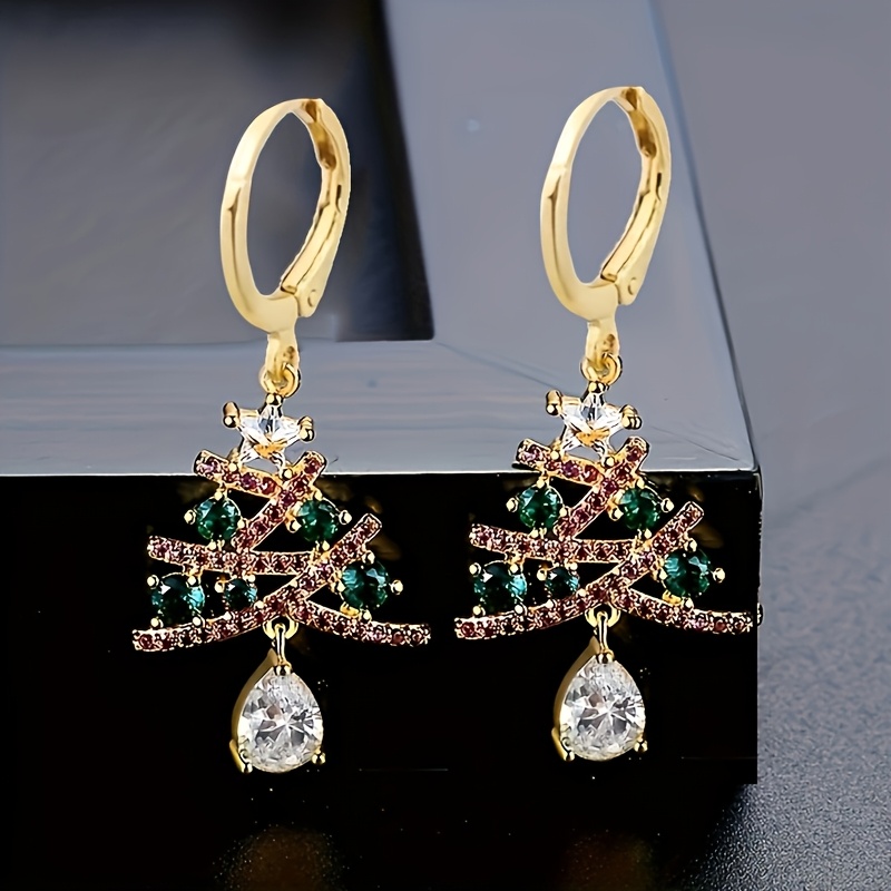 

1 Pair Elegant Christmas , Sparkling , Alloy Holiday Jewelry For Women, Daily & Party Wear, Perfect Gift For New Year & Birthday