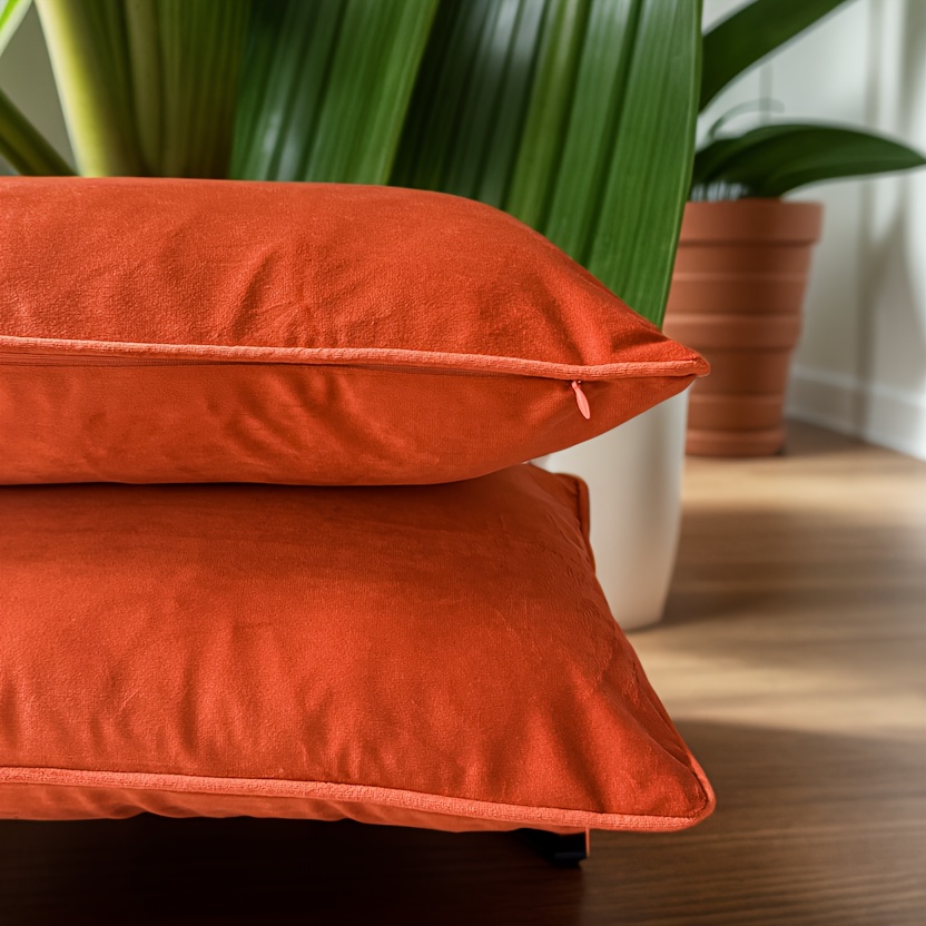 Demetex Juego De 2 Fundas De Almohada De 26 X 26 Pulgadas, Almohadas Decorativas De Terciopelo Beige Para Sofá, Fundas De Almohada Europeas De Felpa Suave Para Bodas, Fiestas Y Vacaciones