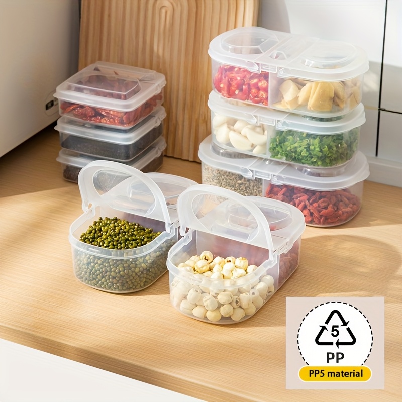 

/double Compartment Packaging Box, Pp5 Does Not Bpa, Refrigerated - Box, Microwaveable, Suitable For , , , Spices, , And Kitchen Storage Accessories, Portable Bowl, For Families