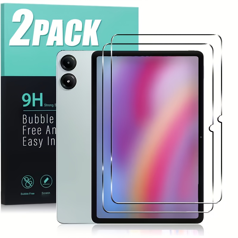 TEMU Lot de 2 protections d'écran en verre trempé pour Xiaomi Redmi Pad Pro 12.1 pouces 2024/Xiaomi Poco Pad 12.1 pouces, film de protection pour