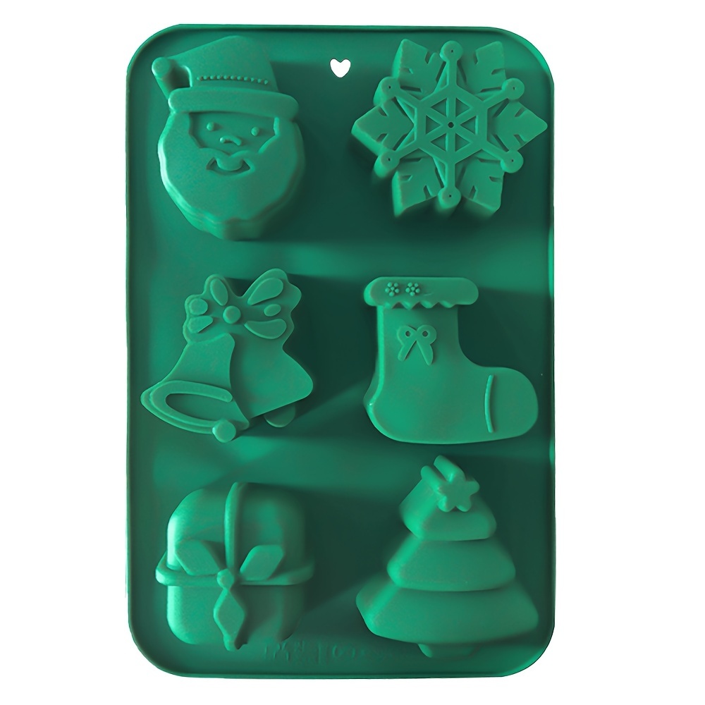 TEMU A Christmas Tree Sock With Snowflakes And Santa Claus, Molds For , Candles, Resin, And Other Crafts