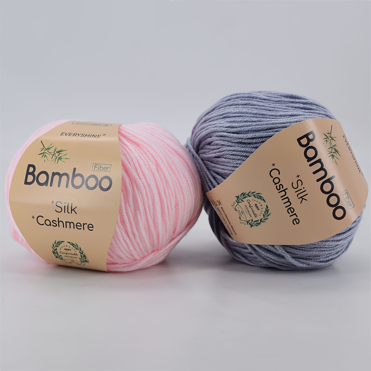 10 kamuoliukų - 500G/1.1Lb aukštos kokybės bambuko pluošto siūlai, kašmyras, tinkami nerti ir megzti megztinius, šalikus, kepurės, pirštines ir spalvingas žaislus, patogūs ir tinkami pradedantiesiems, itin minkšti