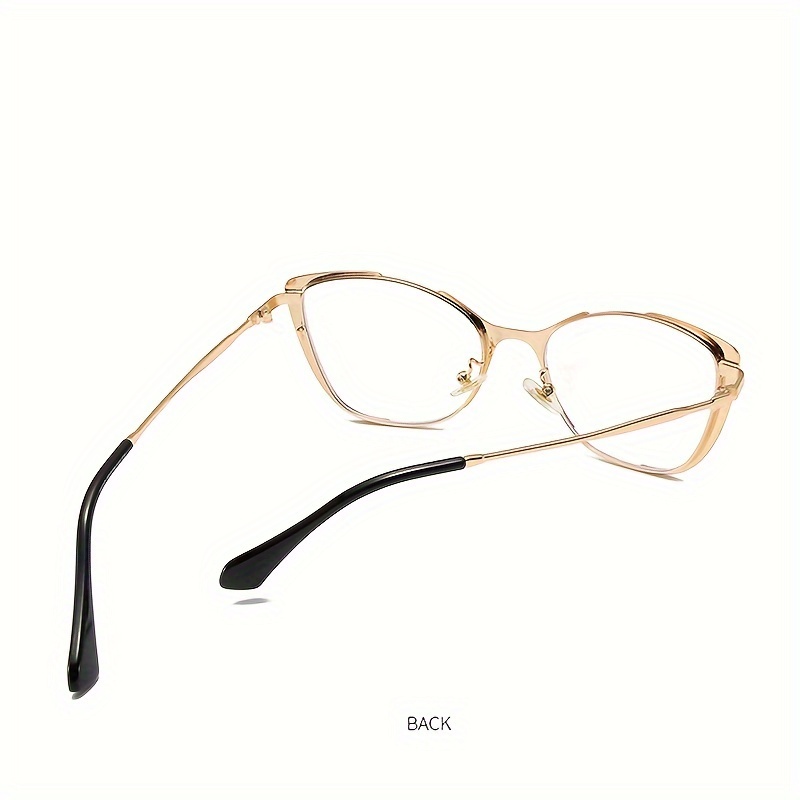 Classic Vintage Retro Clear Lens Gold Metal Frame Eyeglasses Glasses 