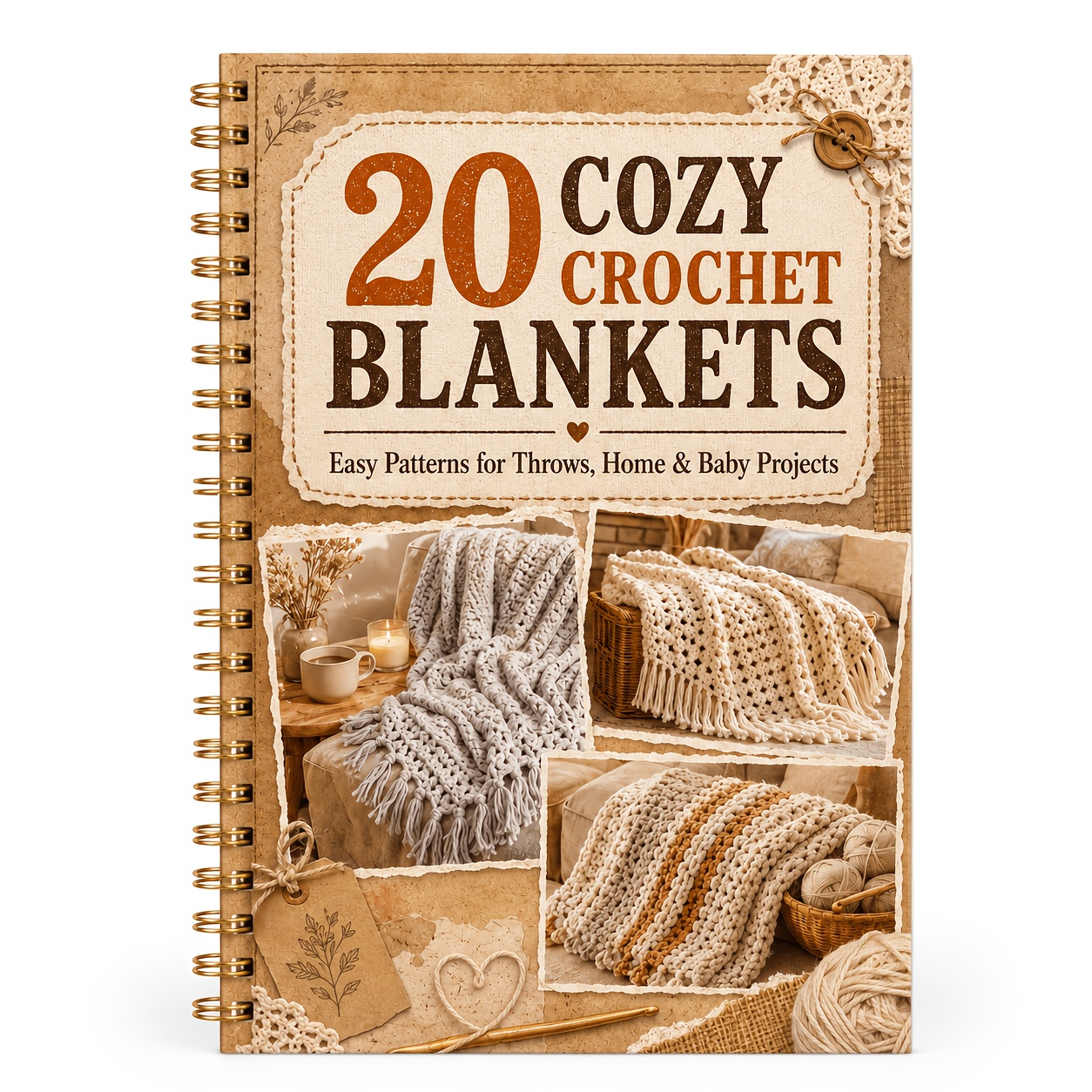 TEMU Creative Crochet Notebook - A5 Handmade Project Record And Inspiration Manual, Ideal For Knitting Enthusiasts To Document Samples And Ideas,