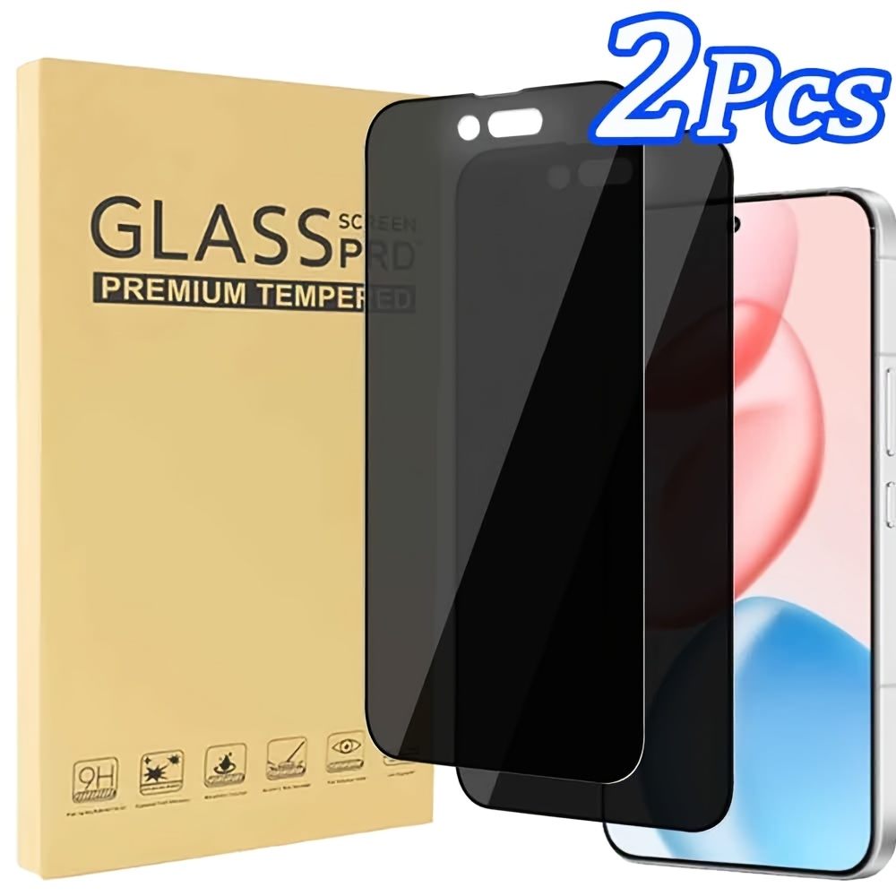 TEMU 2 Pack Privacy Screen Protector For Motorola Moto G 2025 - 9h Hardness Tempered Glass, Anti-spy, Anti-scratch, Bubble-free Installation, Case