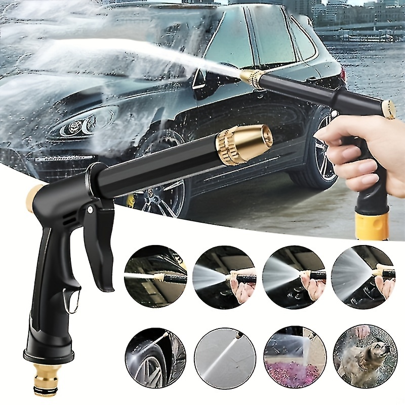 

High Pressure Water Gun Vehicle Washer Spray Car Garden Washing Tool Powerful Pressure Car Washing Water Gun With Multifunction Garden Shower Nozzle