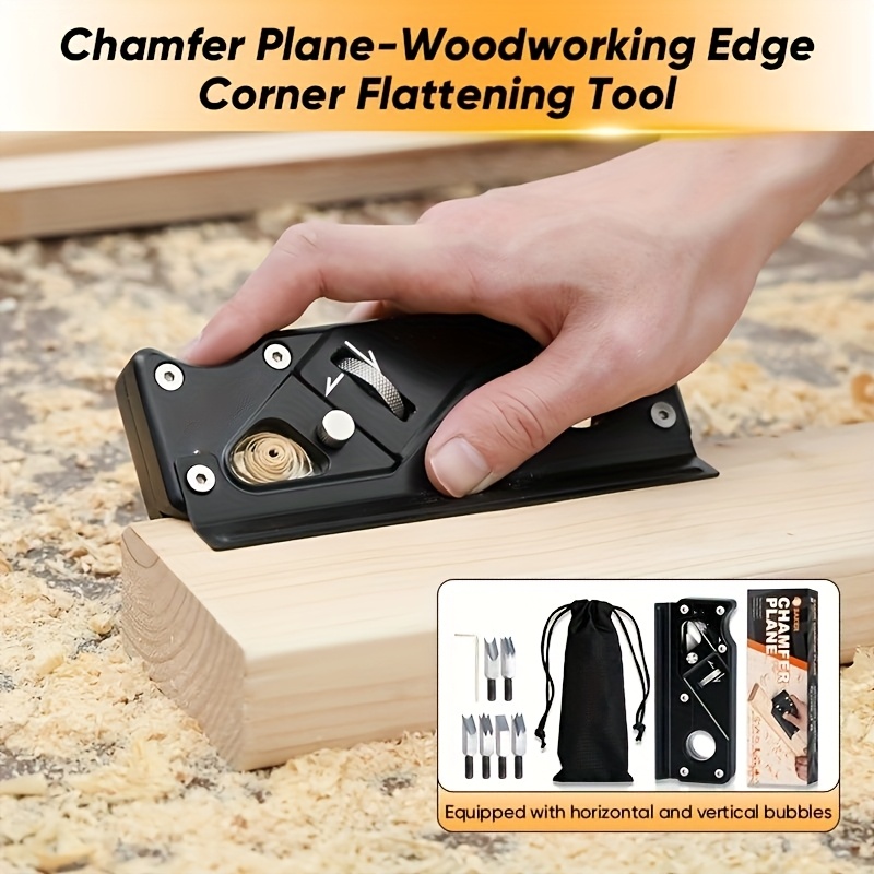 

Sakerplus Chamfering Machine Is A Woodworking Edge Leveling Tool With An Auxiliary Locator, Suitable For Manual Chamfering Of Wood Edges Quickly. The Best Manual Woodworking Tool And A Holiday Gift