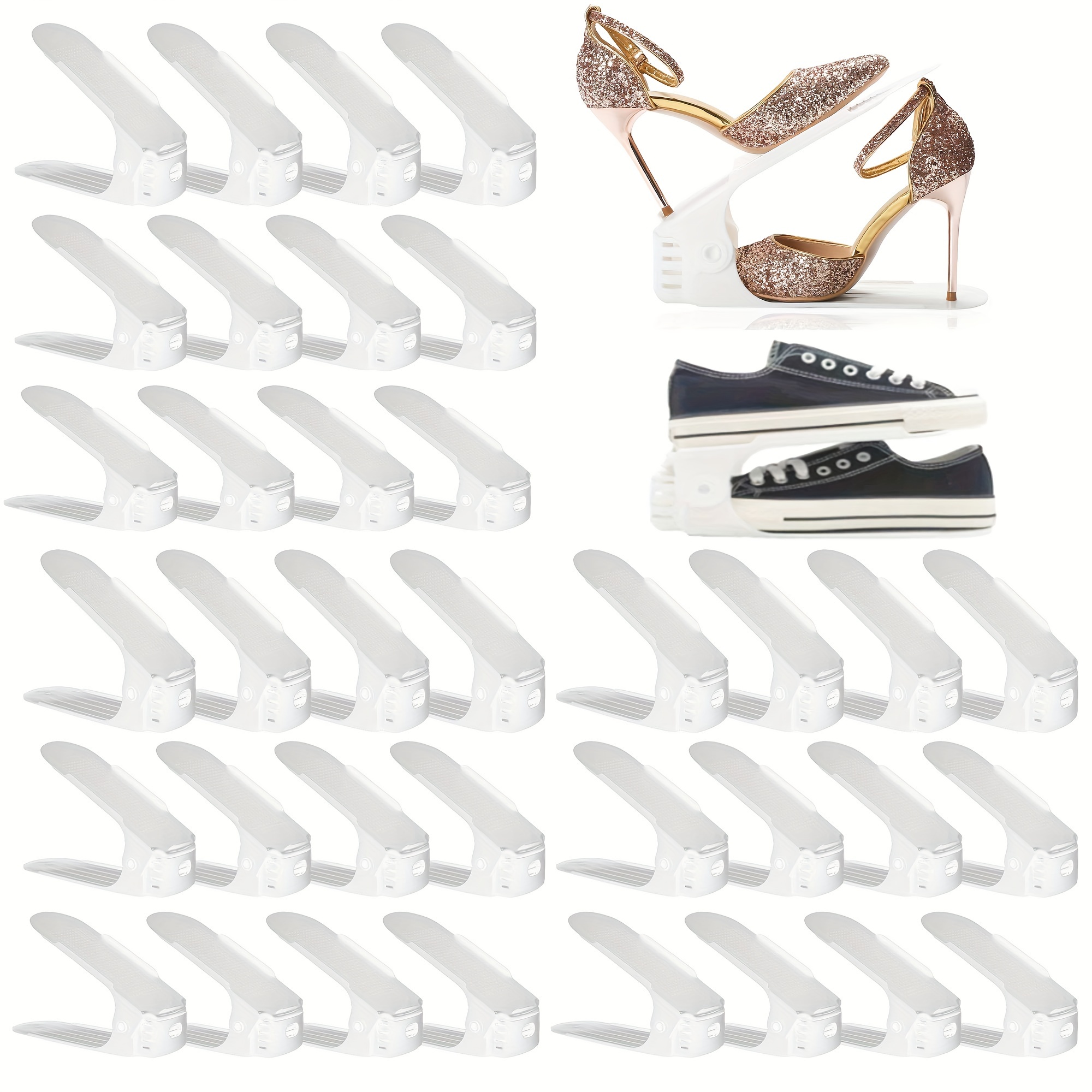 TEMU Shoe Slots Organizer, Adjustable Shoe , Shoe Rack Holder For Closet Organization