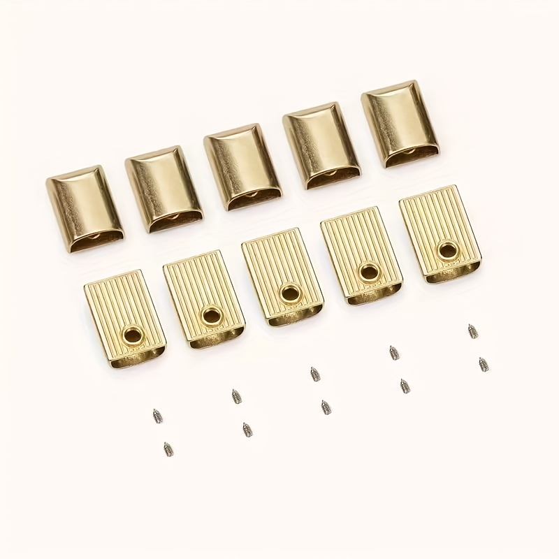 10pcs Metal Zipper Tail Clips, Handbag Stopper, Zipper Securement, Silvery Golden Gun Pull-back , Zipper Closure, Zipper, Zipper Tail Clip