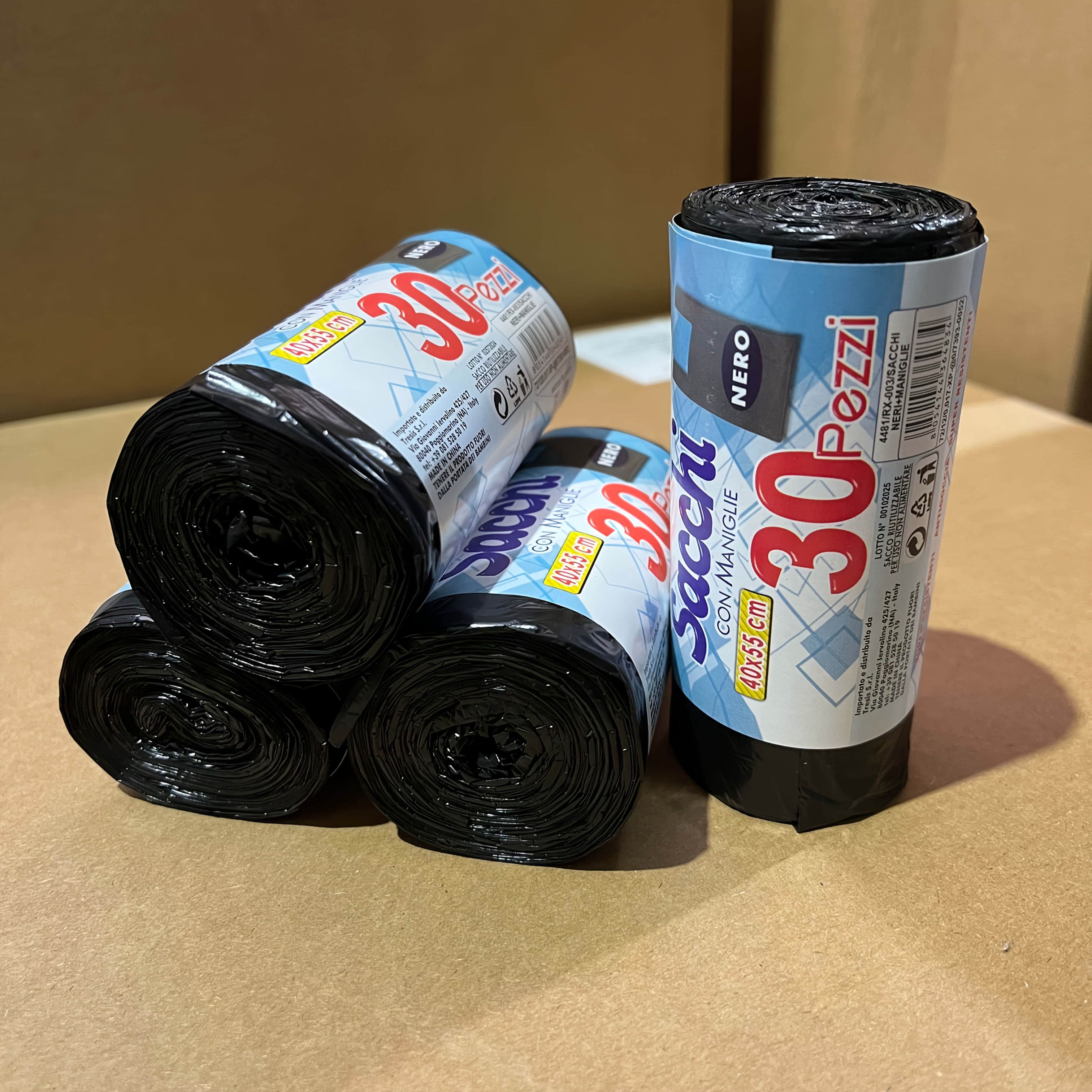TEMU 120 sacs poubelle manuels extra épais et durables en de 4 rouleaux - Sacs à déchets en plastique étanches adaptés , à de bain, , à , et aux