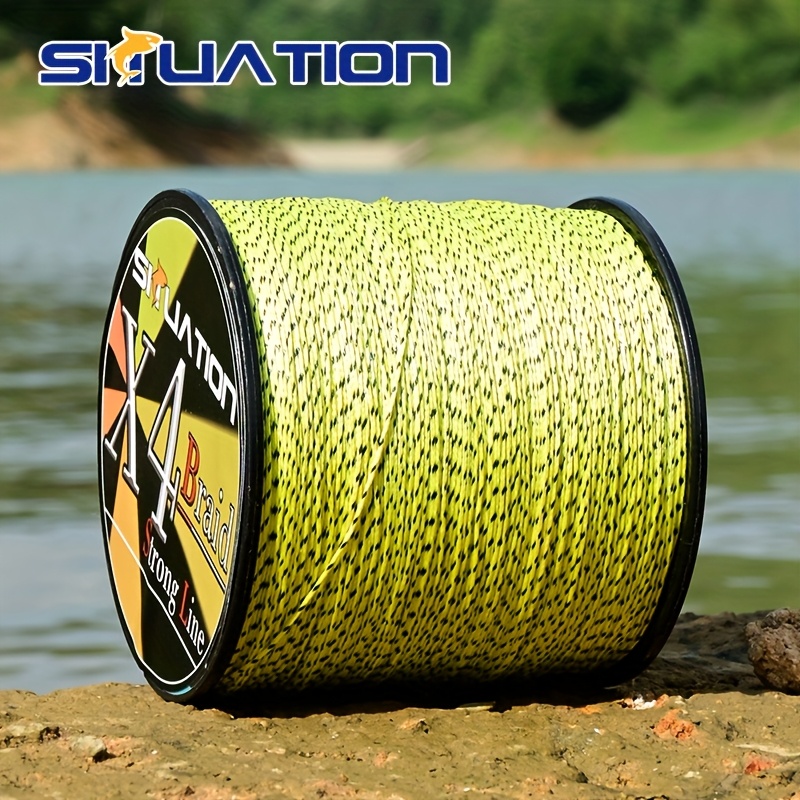 * 1pc Four-Weave Spotted Yellow PE Braided Fishing Line - Anti-Bite Lure &  Sea Fishing Line, High-Visibility 300m/328YDS or 500m/546YDS, Durable  Braided Line for * Angling