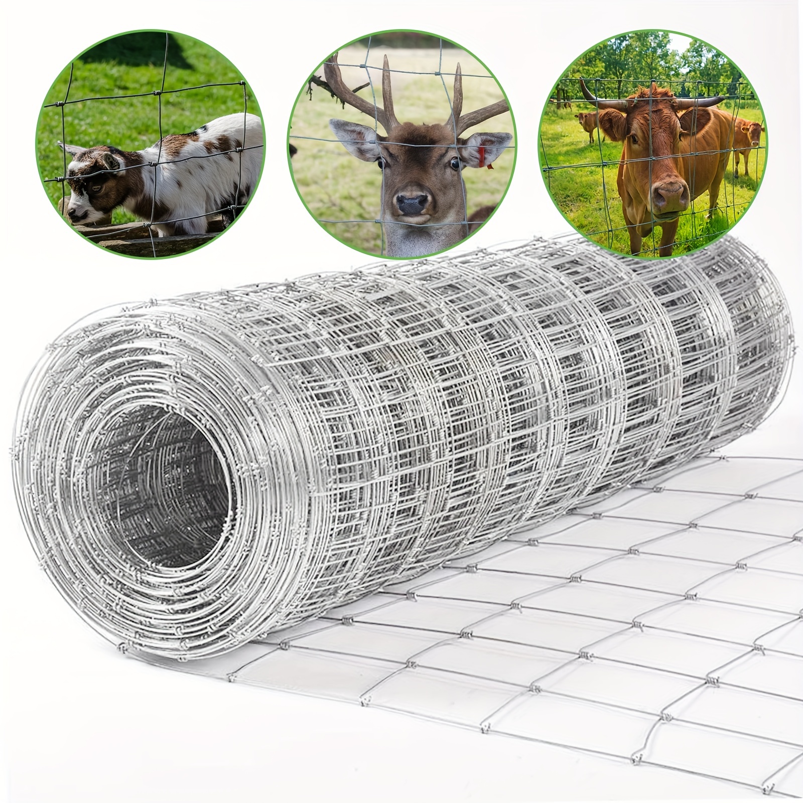 4ft X 328ft Heavy Duty Galvanized Farm Fence – Cattle & Animal Protection