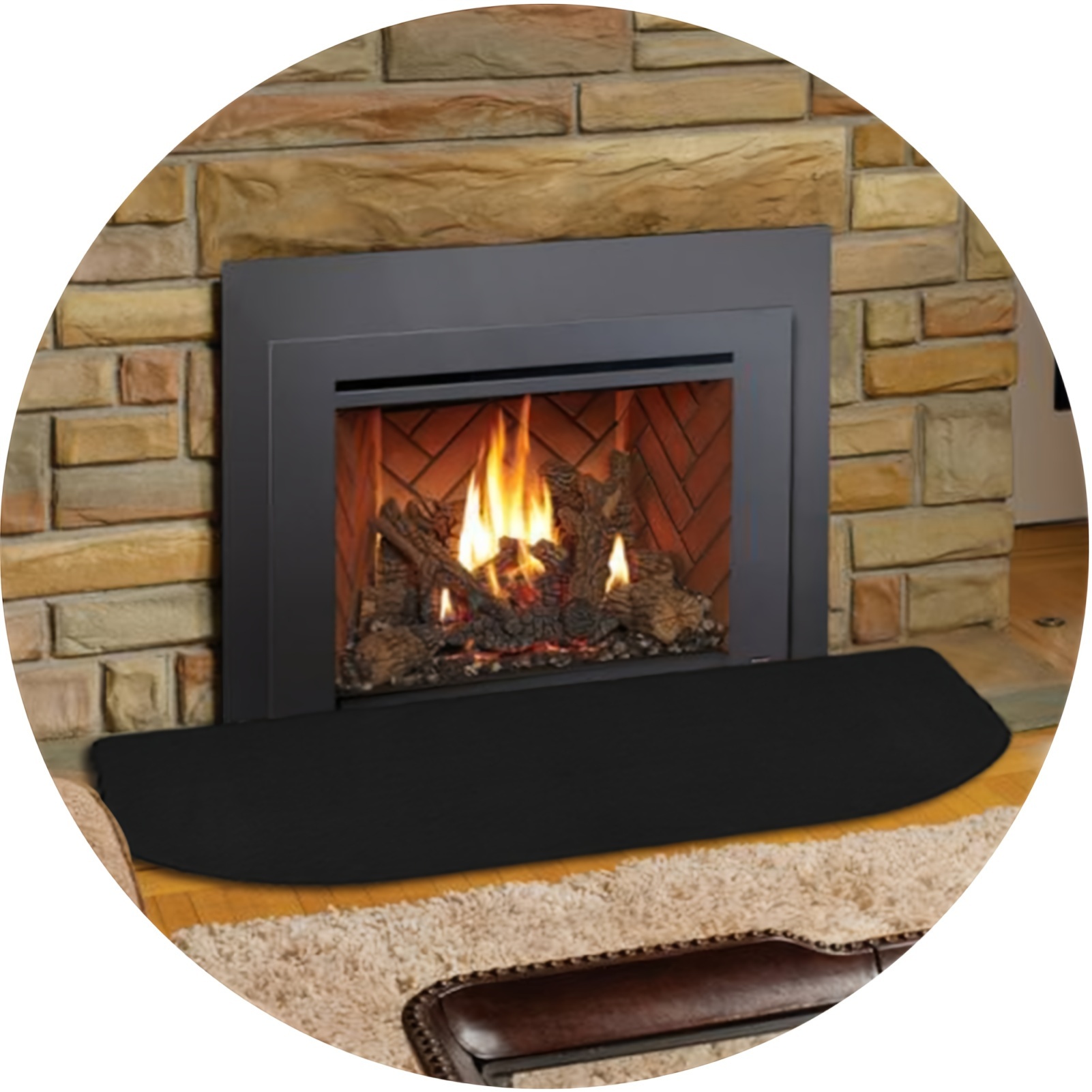 Tapete resistente al fuego de 60 x 36 pulgadas para chimenea, rectangular,  resistente al fuego, tapete protector de suelo para interiores y