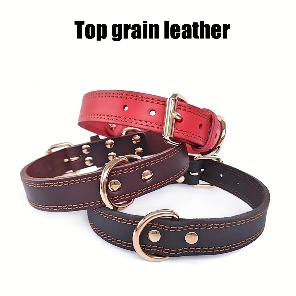 Didog Personalisiertes Hundehalsband – PU-Leder, Verstellbar, Mit Namensgravur, Blau