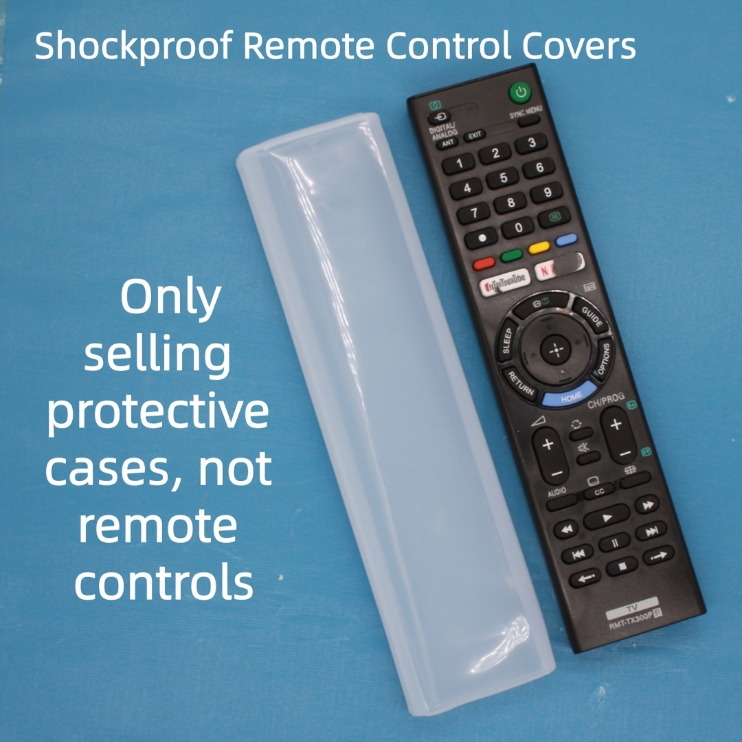 TEMU Housse anti-chute adaptée pour télécommande de TV Sony, étui de protection en silicone, peau RM-E0047 RMT-TX100U RMT-TX300E RMF-TX310U