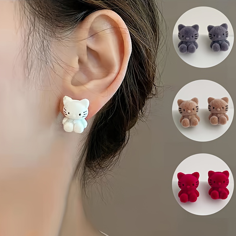 Retro Cartoon Cat Kitten Ear Clip Ethnic Animal Ear Hook Women's Earrings, Fashion Earrings
