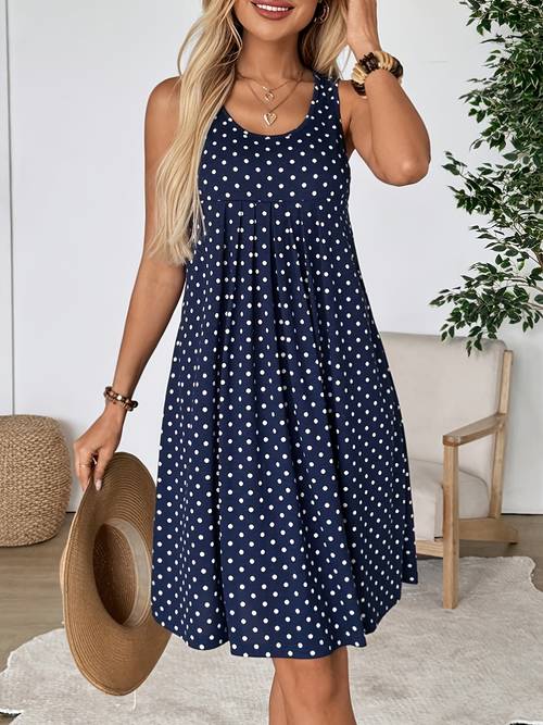 plus size plus size womens summer mini dress casual polka dot print suspender style womens summer dress polka dot dress