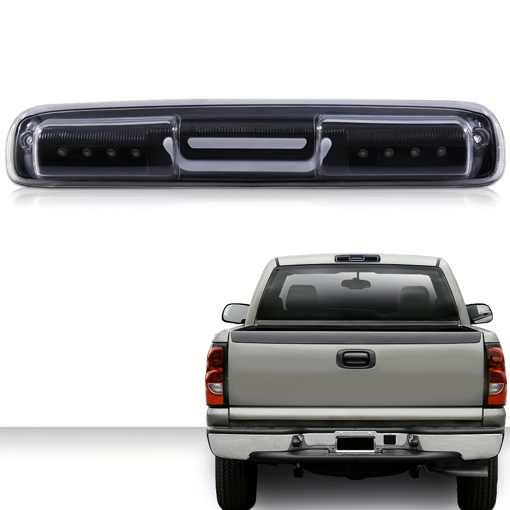 TEMU Led Bar 3rd Third Brake Light, For Chevy For Silverado And Sierra 1999-2007, Rear Stop Light Cargo Lamp, Clear Lens Black Housing