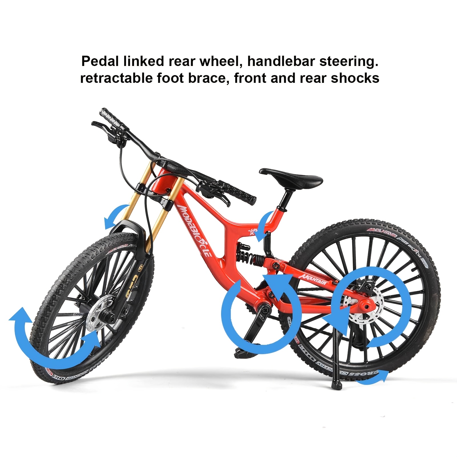 Tree2018 Mini Vélo à Doigt Échelle 1/10 – Alliage Et Plastique – Déco Et Jouet – Rouge Vert Orange
