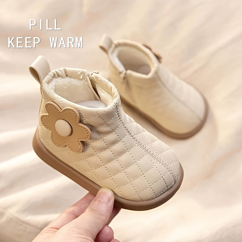 

' Ankle- - Mid Top Quilted Microfiber Booties For Infant And Toddler, Comfortable And For Fall/