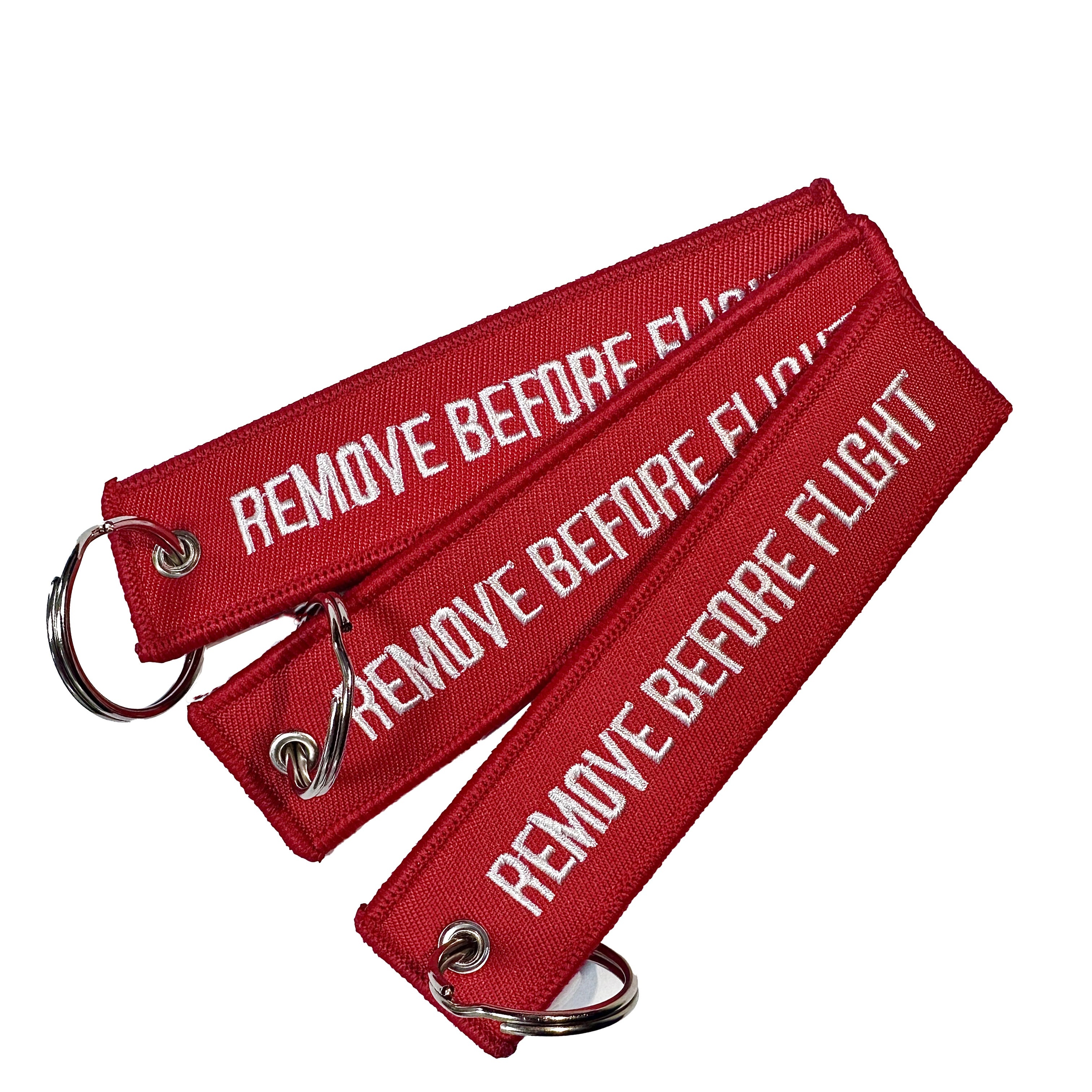 

3pcs Remove Before Flight Keychains, Embroidered Keychains, Wallet Bag Backpack Pendants, Small Gifts