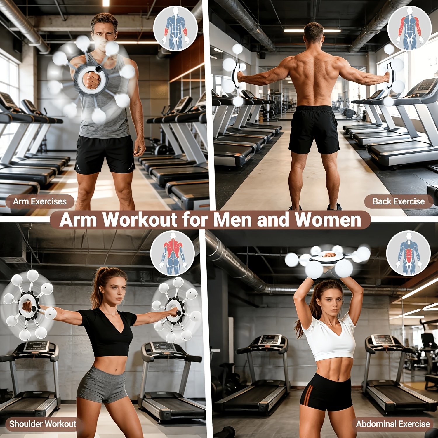 TEMU Unisex Arm And Shoulder Training Equipment, 360-degree Hand-cranked Forearm Trainer, Shoulder And Chest Training Equipment, Home Fitness