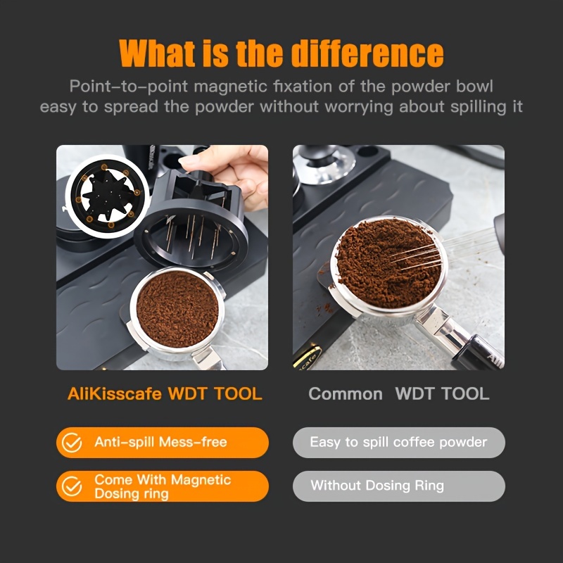 Strumento WDT MICXNIC Per Caffè Espresso - Distributore A Aghi In Alluminio A Forma Di Ballerina Con Aghi Di Ricambio