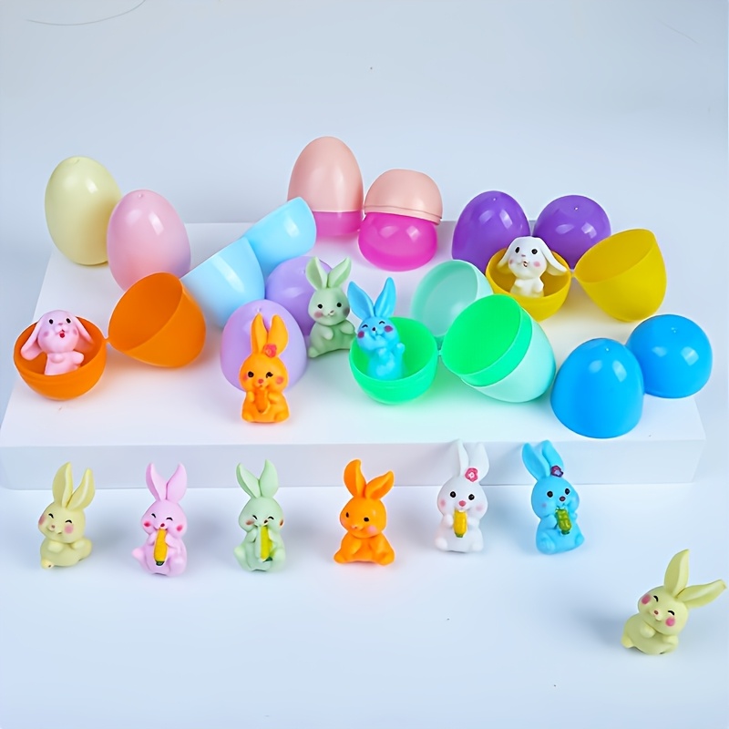 

20-pack Easter Bunny Egg Prizes, Assorted Colors, Carnival Theme, Ideal For Easter Party Favors, No Electricity Or Feathers, Includes Packaging, Decor, Fit For