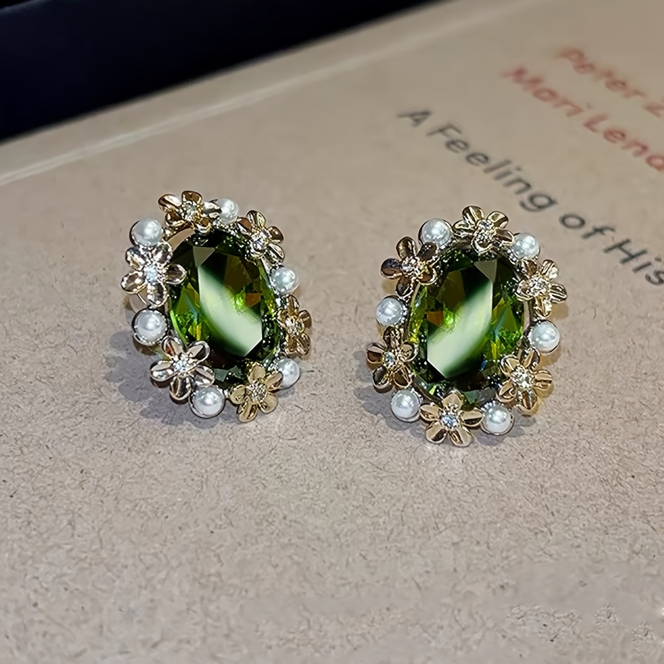 Elegant Cubic Zirconia Geometric Flower Stud Earrings
