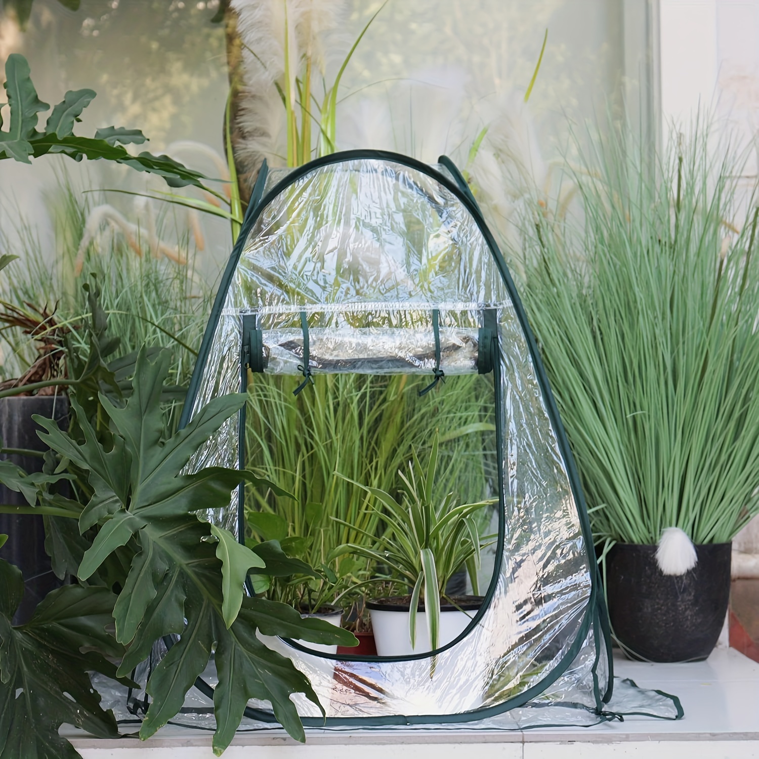 TEMU 1pc Pop Up Greenhouse Germination Greenhouse Small Greenhouse Portable Plant Flower Mini Greenhouse Cover For Outdoor And Indoor Use