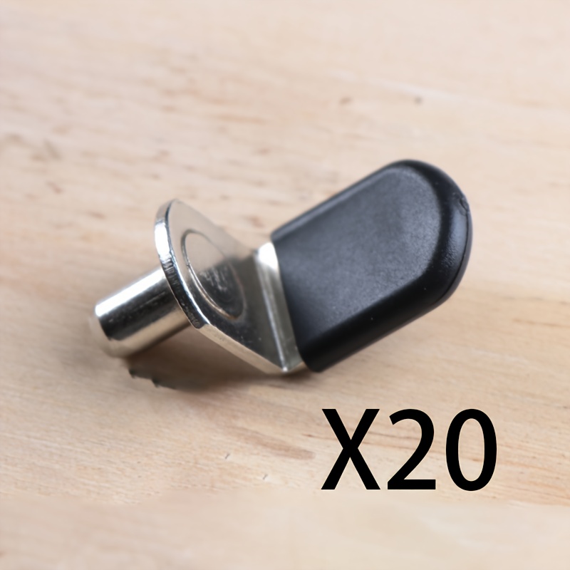 E-shop 20er-Pack Metallregalhalterungen, Lochstanzregal-Stützbolzen, Heimwerker-Hardware, Regalmulden und Stopper für Holzregale