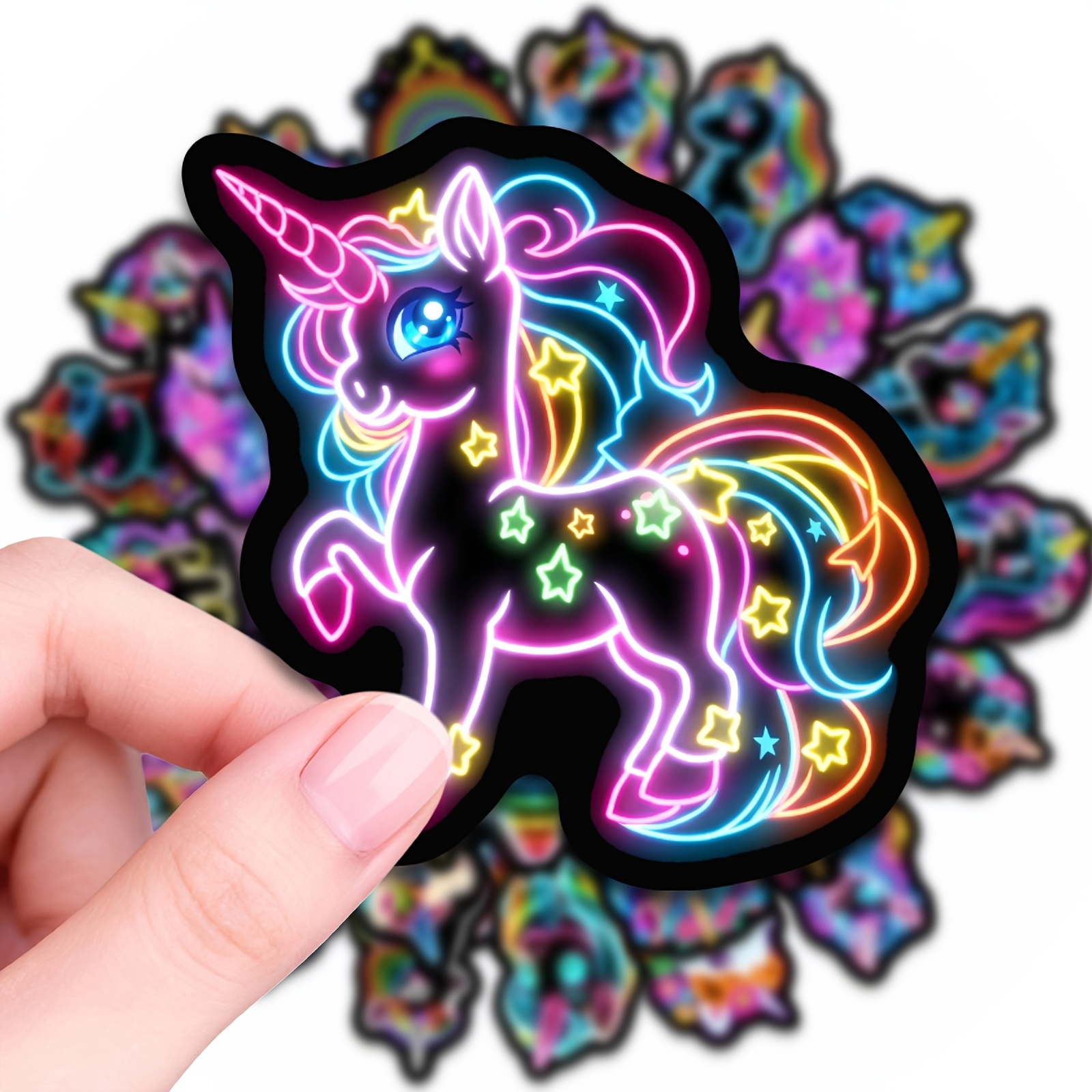 50pcs Horse Stickers, Mythical Fantasy Style Aesthetic Stickers Pack, Perfect For Decorating Laptop, Water Bottle, Phone, , Journal, Bumper, Skateboard, Motorcycle, Luggage, Etc.