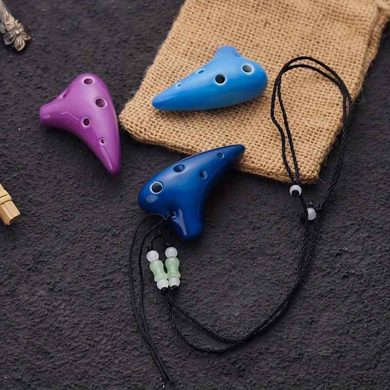 Chaoshihui Creative Plastic 6-hole Alto Ocarina Portable Small Wind  Instrument for Beginner